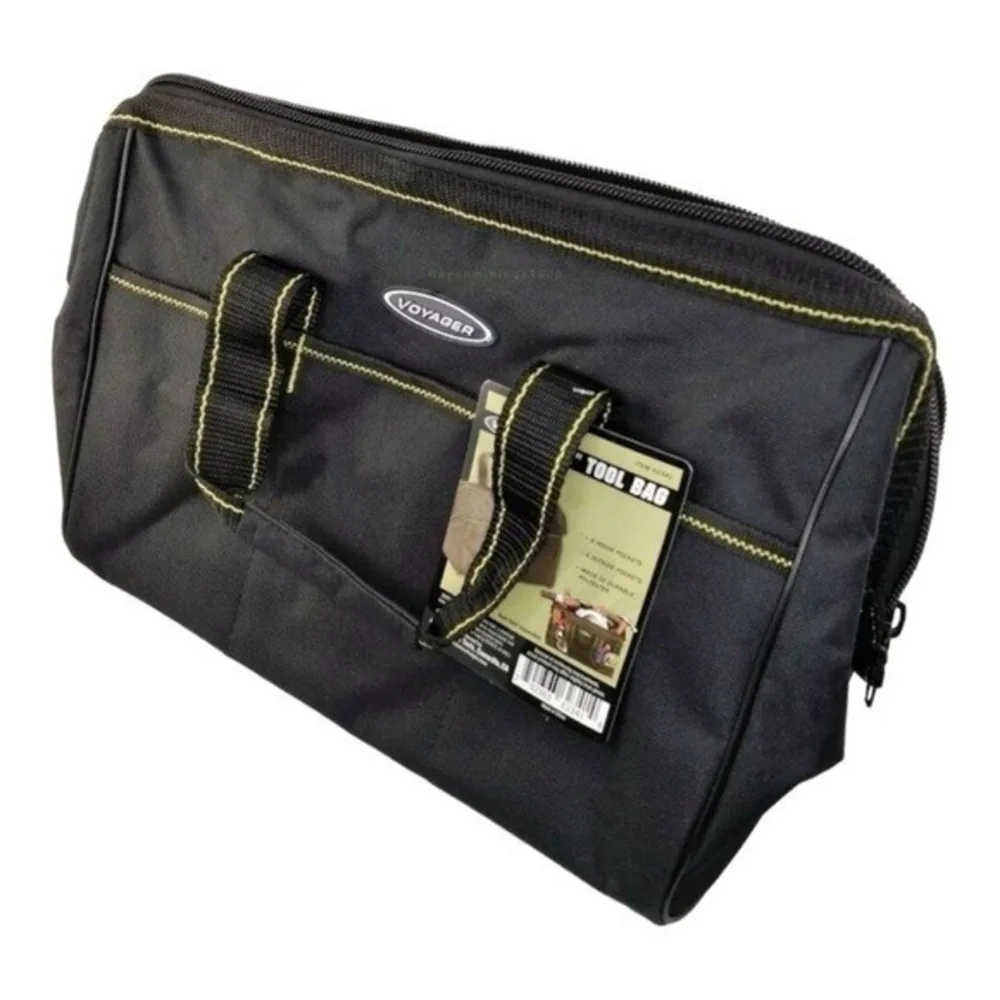 Unisex Voyager Heavy Duty Canvas Tool Bag Tote 15x10x9 Black New